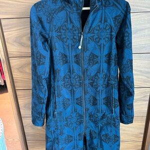 Lululemon Athletica Blue and Black Trench Coat